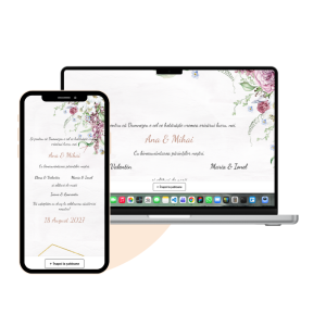 Invitație Nuntă Retro Fara cununie Civila